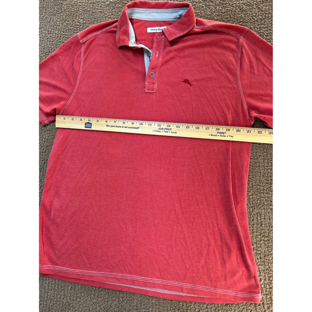 Tommy Bahama Mens Red Tencel Blend Short Sleeve Polo Shirt ST225393 Size L - Picture 3 of 8